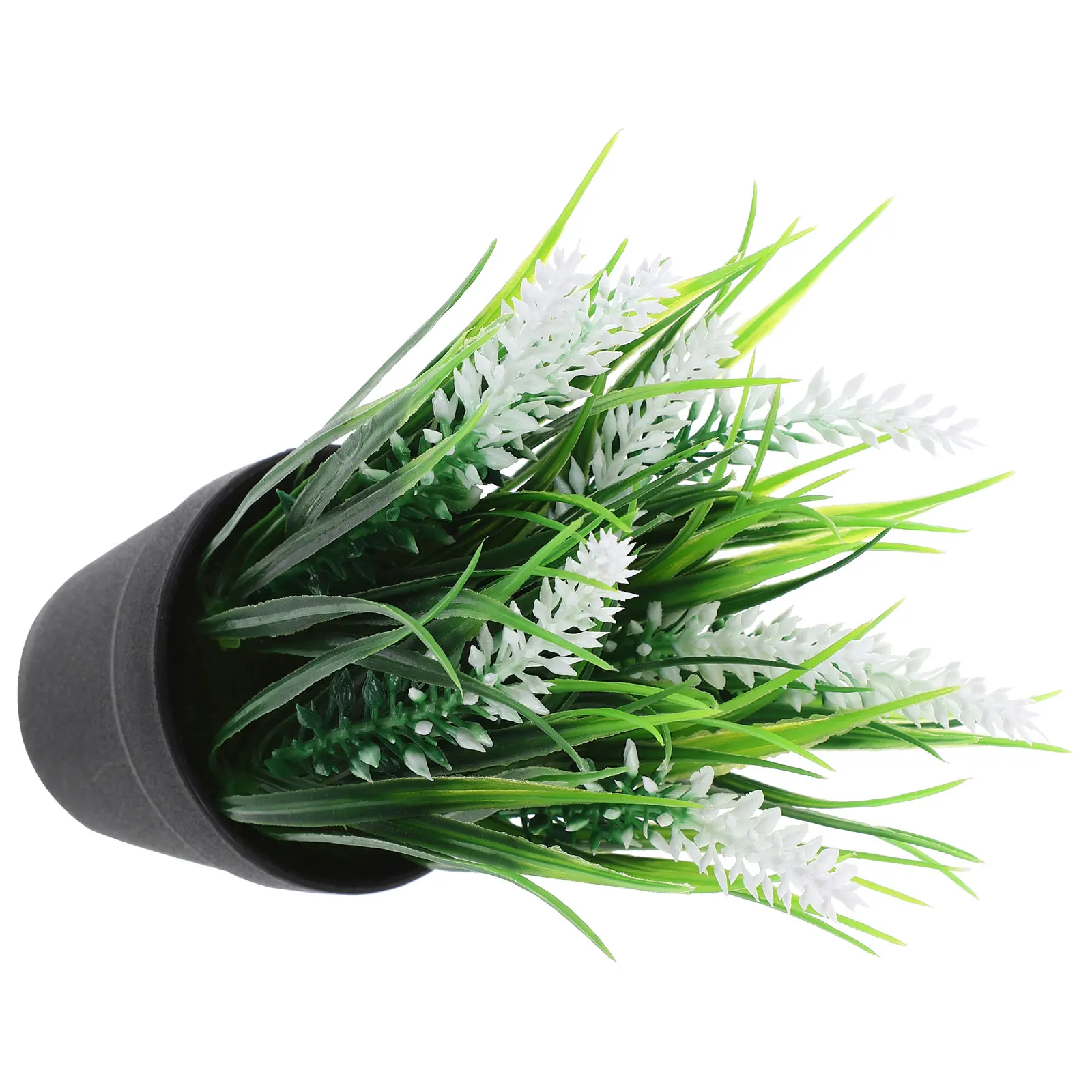 

Artificial White chid Decor Plant Safe Plastic Long Beautiful Easy Care Home Office Desktop Mini Potted