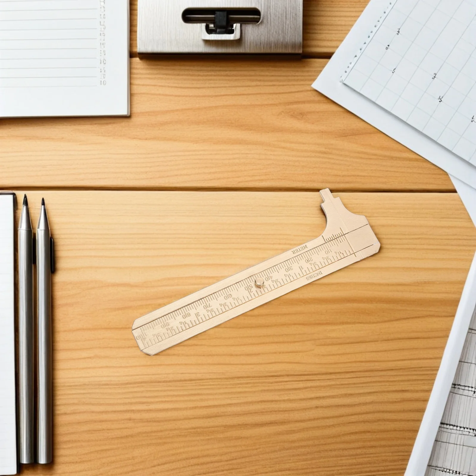 

Compact Manual Brass Caliper with Centimeter Inch Scales for Measurement Lightweight Pocket Gauge Instrument