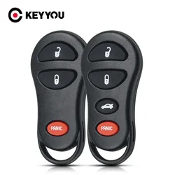 KEYYOU 1PCS Car Keyless Remote Key Case For Chrysler Voyager Cruiser For Dodge Ram Dakota Jeep Cherokee
