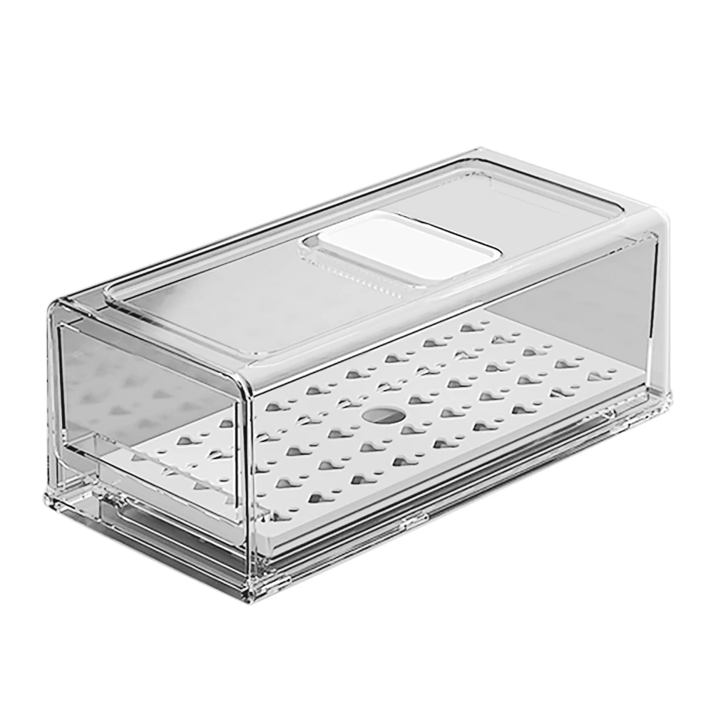 Drawer Refrigerator Storage Box Fruit Transparent Organizer Bins Vegetable Meat Freezer Fridge Stackable Kitchen Items