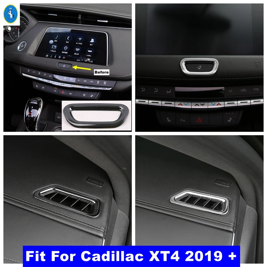 

Car Dashboard / Air AC Outlet Vent / Warning Light Lamps Switch Button Decor Cover Trim Accessories For Cadillac XT4 2019 - 2022