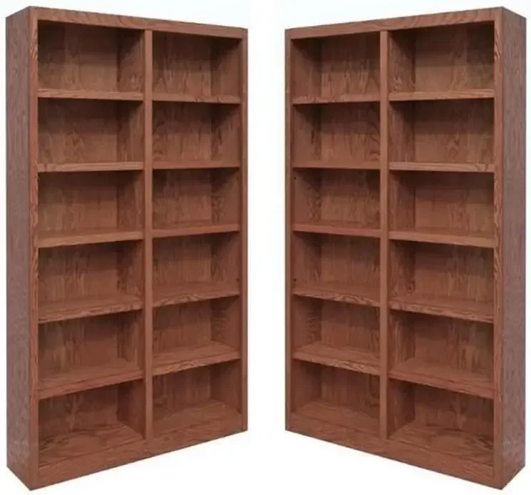 12-Shelf Double Wide Solid Wood 84