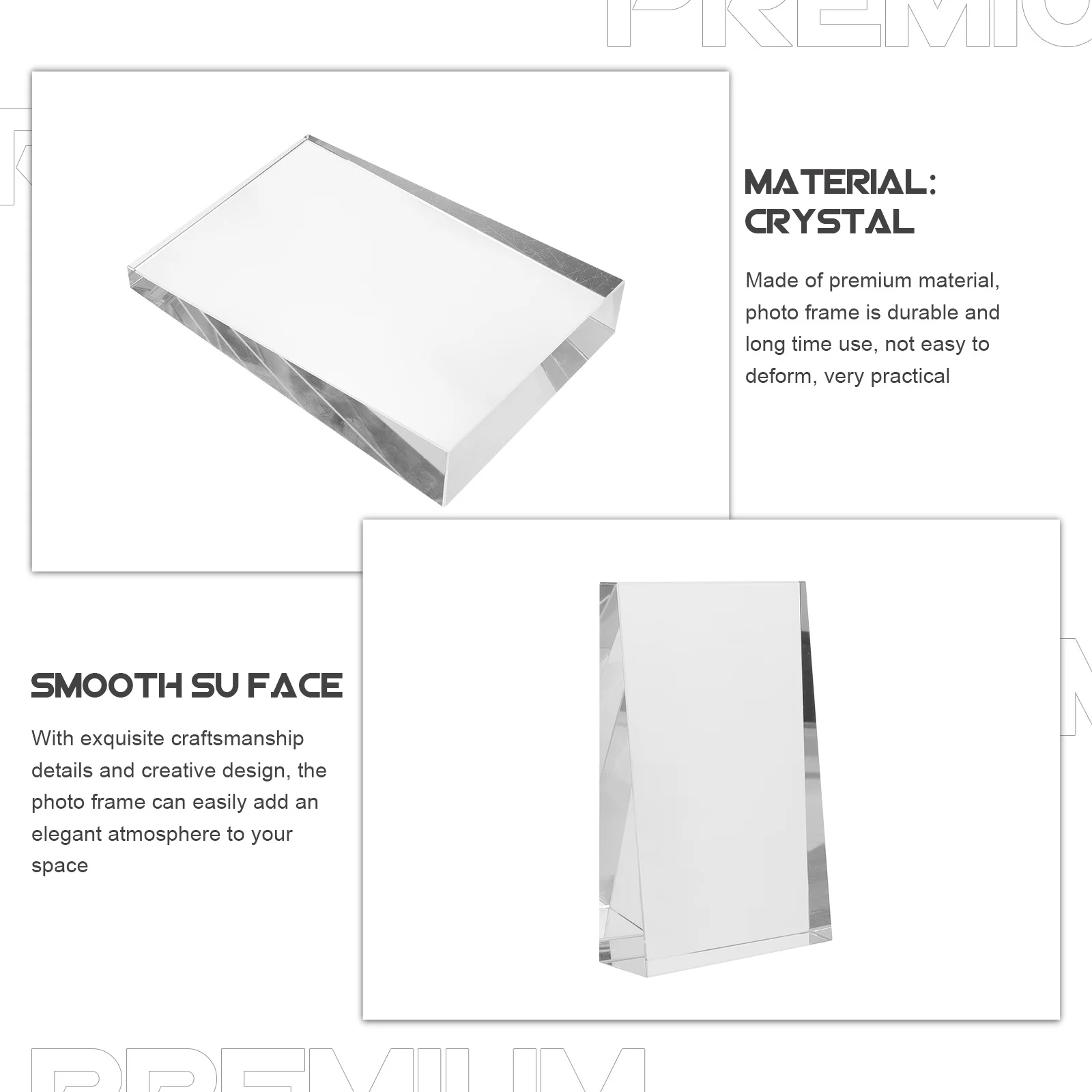 

Crystal Photo Frame Elegant Desktop Adornment Creative Photo Holder Table Decorative Frame Desktop Adornment