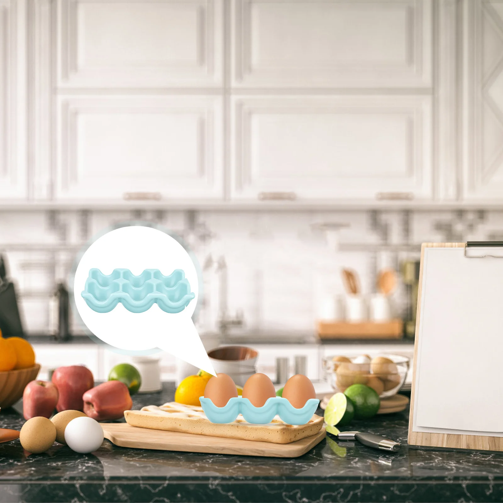 

Ceramic Egg Holder 6-Grid Porcelain Tray Refrigerator Storage Organizer Egg Rack Refrigerator Eggs Keeper Ceramic Eggs Holder