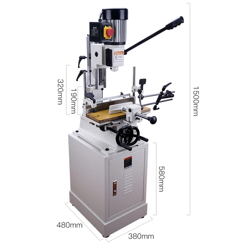 Mortising Machine Power Drills Square Hole Drilling for Woodworking Hollow Chisel Mortising Machine