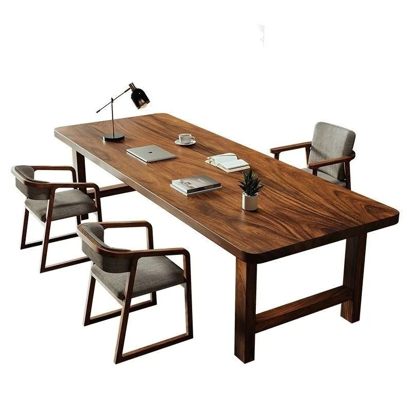 

Modern South American walnut high-grade solid wood desk home living room workbench study desk study