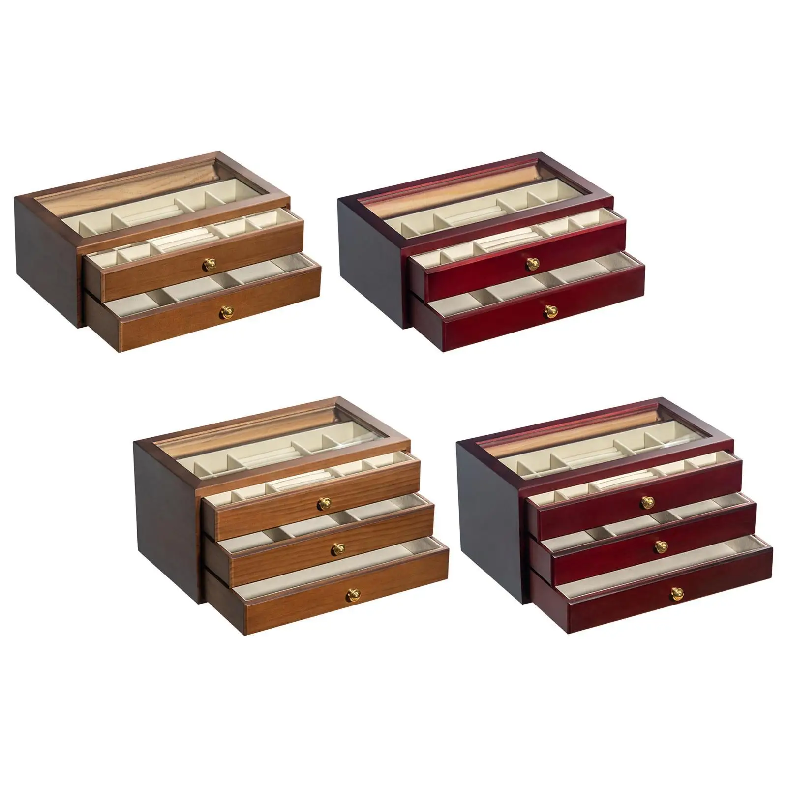 

Jewelry Storage Box Sturdy Multi Layer Display Stand Elegant Case Drawer Jewelry Box for Bedroom Bracelets Home Watches Birthday