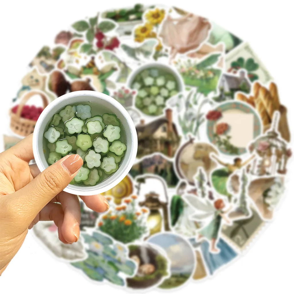 50 adesivi per doodle in stile rustico retrò americano, decorazioni per chitarra/notebook/bagagli, impermeabili, fai da te, BulingBulingStickers Store