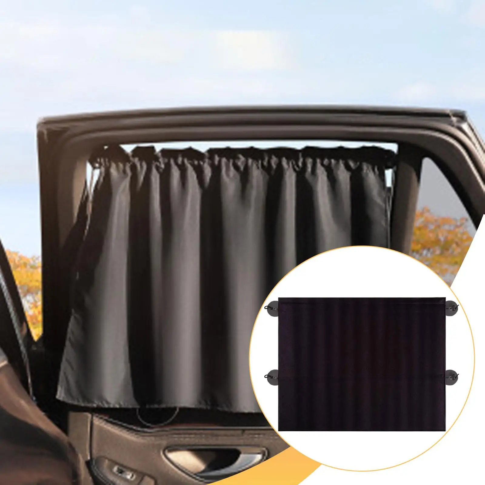 

Car Side Window Sun Shades Premium Interior Accessories Easy Installation Practical with Suction Cups Vehicle Sun Shades Curtain