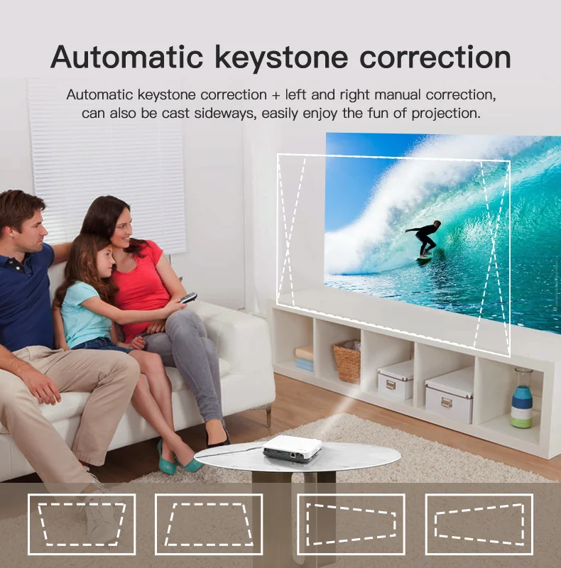 

2025 Mobile HD Projector Smart Home Theater 4K Video Beam 3D DLP Led Light 1080P Auto Focus Lens US IOS/Android 0.5kg