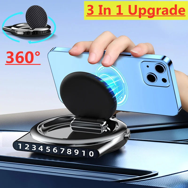 Magnetic Car Phone Holder Stand Aromatherapy Solid Air Outlet With Phone Number Smart phone Bracket For iPhone Samsung Xiaomi