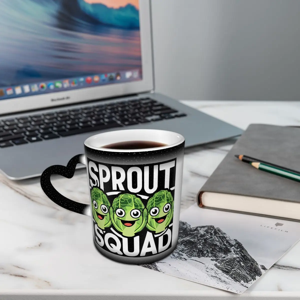 Brussels Sprout Squad Sprouts Vegetable Mug Funny Ceramic Coffee Cups Tea Mugs Milk Cup Drinkware Gifts for Woman Man
