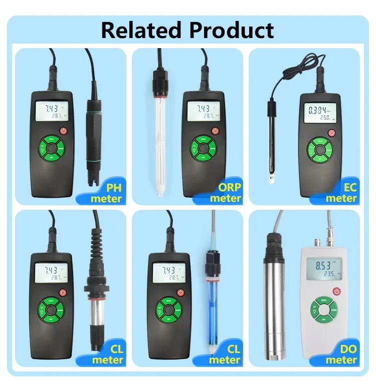 Pengukur kualitas air kustom online redoxy ec tds pH orp sensor pengontrol genggam portabel digital Kolam Panas pengukur ph