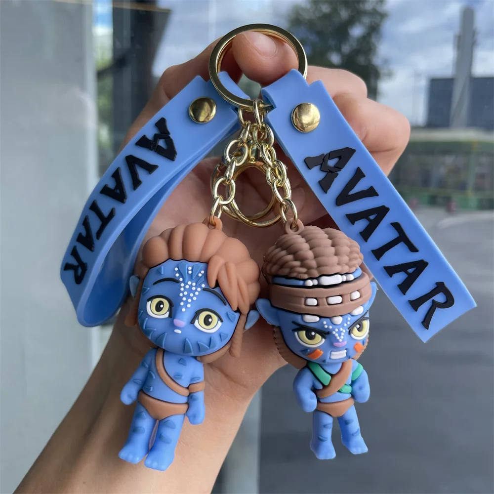 Creative Avatar Jake Sully Neytiri Keychain 3D Silicone Doll Pendant Car Keychain Accessories Gift Christmas Gift