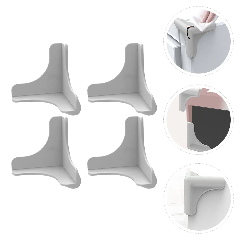 4Pcs Safe Silicone Corner Guards for Baby Proofing Furniture Table Edge Wall Cabinet Home Appliance Protector Smooth Easy Wipe