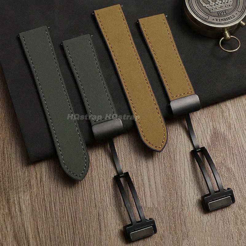 고무 가죽 스트랩 실리콘 방수 시계 밴드, 편안한 손목 밴드, 퀵릴리즈 팔찌 교체 벨트, 20mm, 22mm