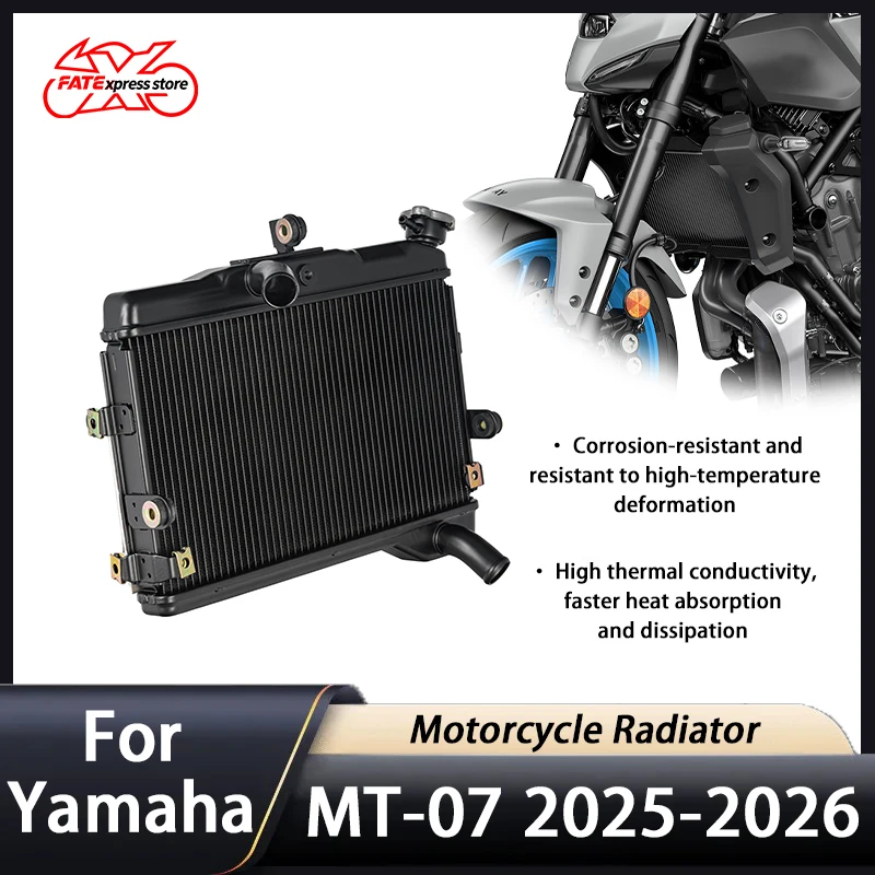 

Motorcycle Engine Aluminium Radiator For Yamaha MT 07 mt07 2025 2026 Water Tank Cooling Cooler