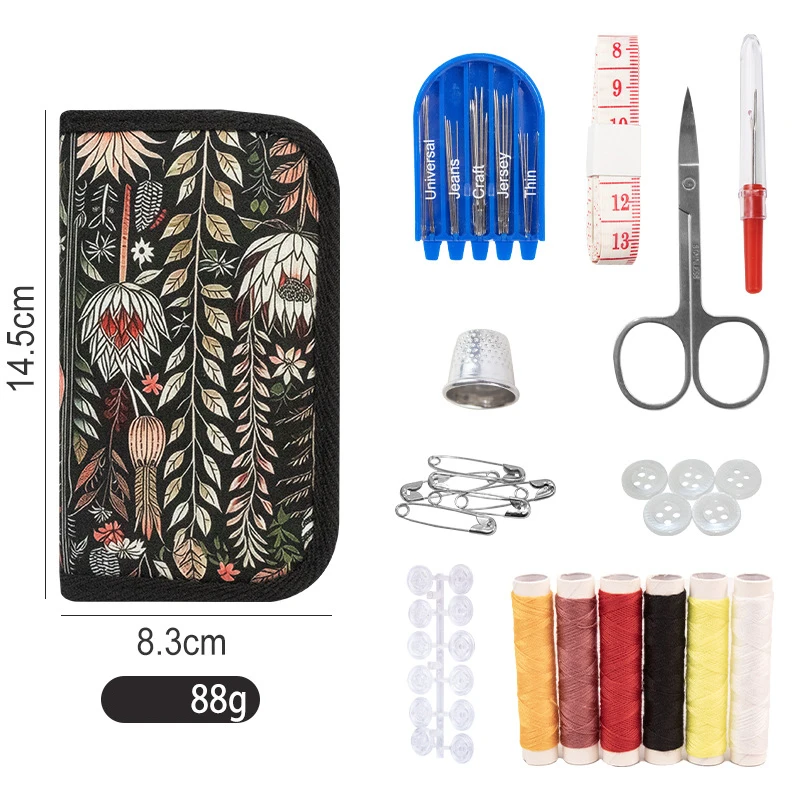 Hot Home Multi-color Sewing Supplies Box Kit Clothing, Shoes, Thread, Needle, Scissors Repair Tools Set Practical Accessories