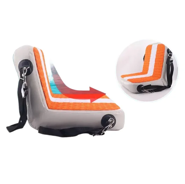 Inflatable SUP Seat, Orange Integrated Paddle Board Seat Cushion, Portable Inflatable Backrest for Kayak Canoe Surfboard