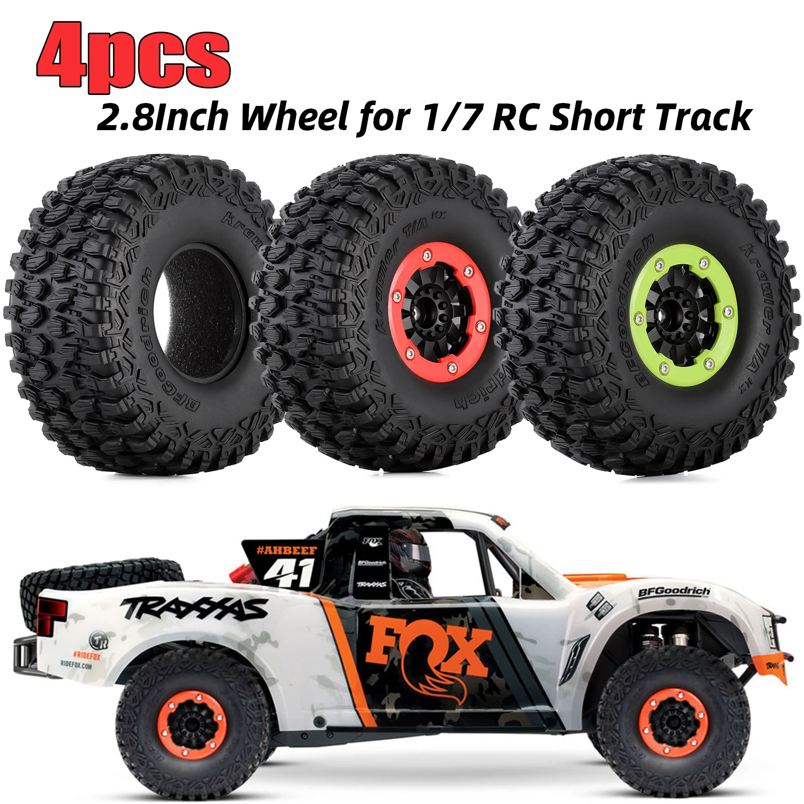 

Rc Car Wheels Tires 2.8inch 17mm Hex for 1/7 UDR Traxxas Desert Short Course Truck Off-road Buggy Toys for Boys Wltoys