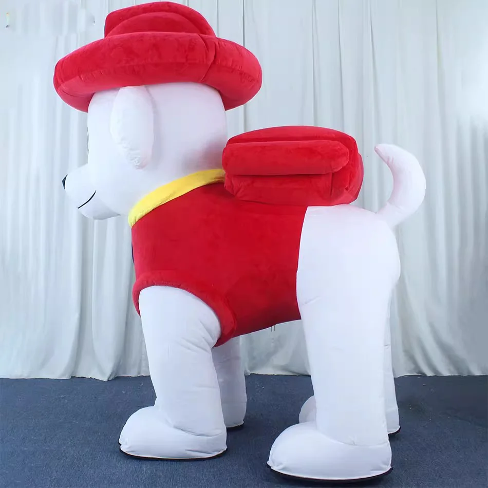 Riesiger PAW Blauer Hund Aufblasbares Kostüm Cartoon Puppe Weiß Rosa Hund Maskottchen Kostüm Erwachsene Cosplay Kleidung Anime Halloween Party