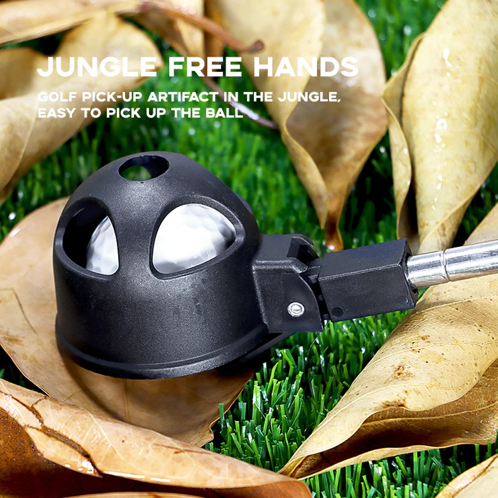 Outdoor Sport Accessory Portable Pick Up Tool Extension-type Golf Ball Retriever Stainless Steel Shaft Telescopic Rod Golf