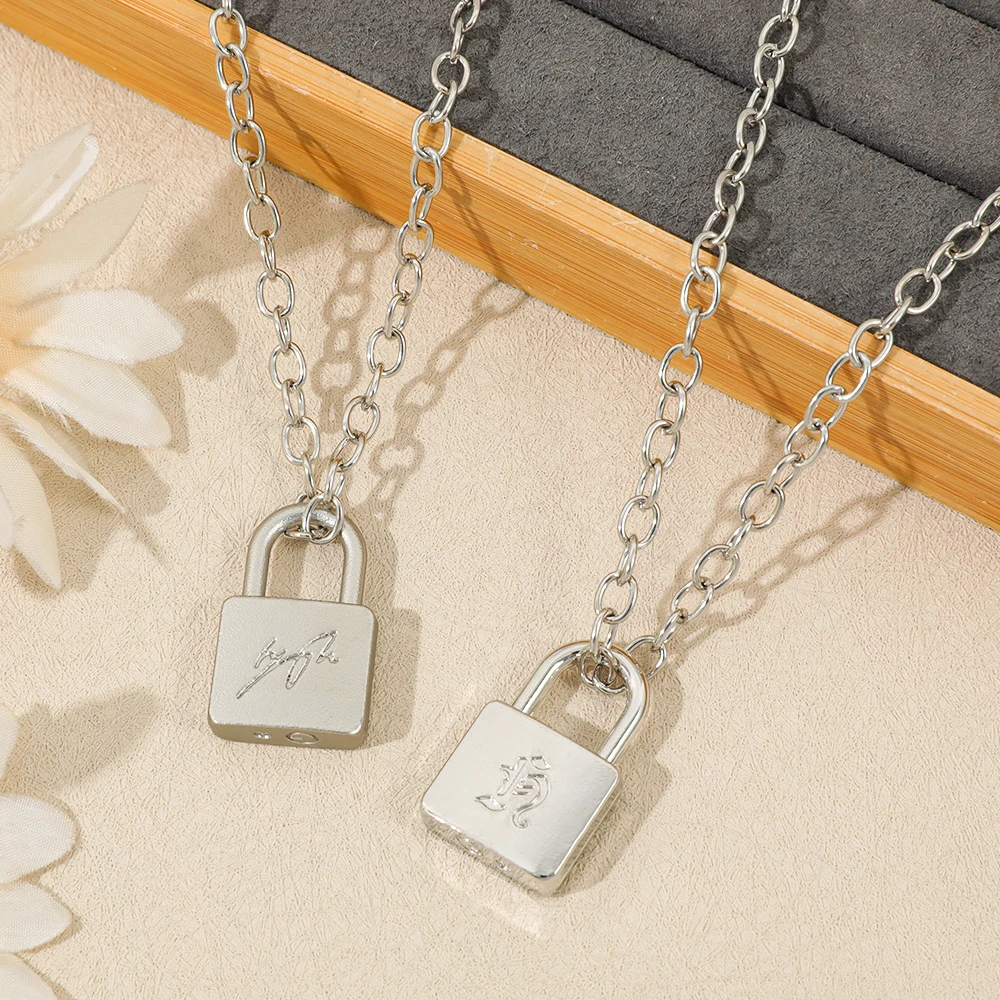 Fashionable Creative Hyunjin Lock Necklace Same As Huang