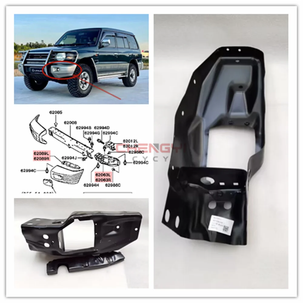 Front Bumper Corner Bracket For Pajero Montero Shogun V23W V33W V43W V45W V46W MR259951 MR259953 MR259952 MR259954