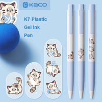 KACO Kawaii Cat Panda Gel Ink Pen, Non-Smudge Quick Dry Signature Pens Set, Cute Cuddly Slack Cat Exam Writing Supplies Gadgets