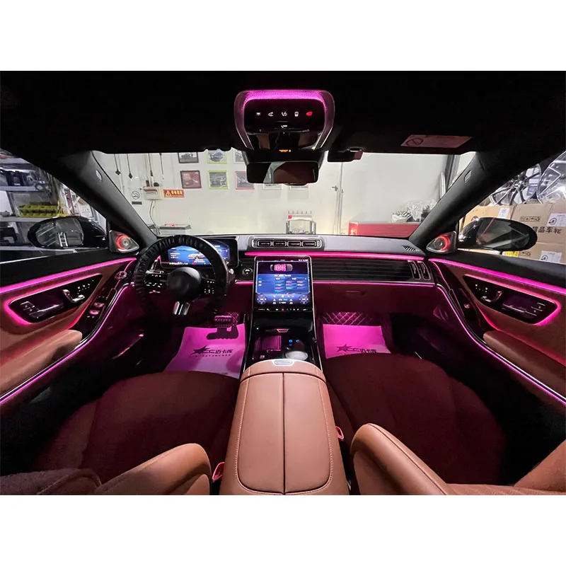 Acessórios de Interior de Carro Modificados JDMCMA para Upgrade da Classe S W221 para W223 S450 com Assentos, Portas, Painel e Console Central