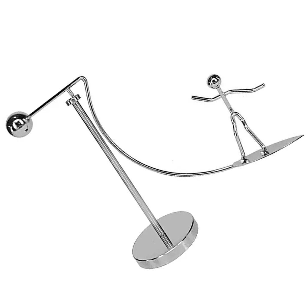 

Skating Man Design Swing Balance Desktop Decoration Iron Ornament Pendulum Motion Stress Relief Balance Ball Swinging Ornament