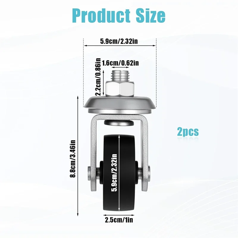Martinetti da pavimento da corsa in ghisa con 2 pezzi per martinetto da pavimento da 4 tonnellate, ruote girevoli, stelo da 16 mm, parti di ricambio per martinetto da pavimento