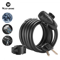 WESTBIKING Anti-freeze Bike Cable Lock Durable Thicken Safety Lock Anti-theft Motorcycle Electric Scooter Bicycle Lock Accessory