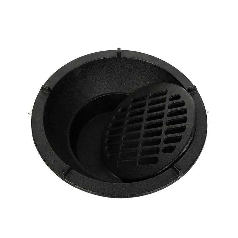Portable Cast Iron Hibachi Grill Stove Small Charcoal BBQ Tabletop Korean Japanese Barbecue For Indoor Outdoor Camping