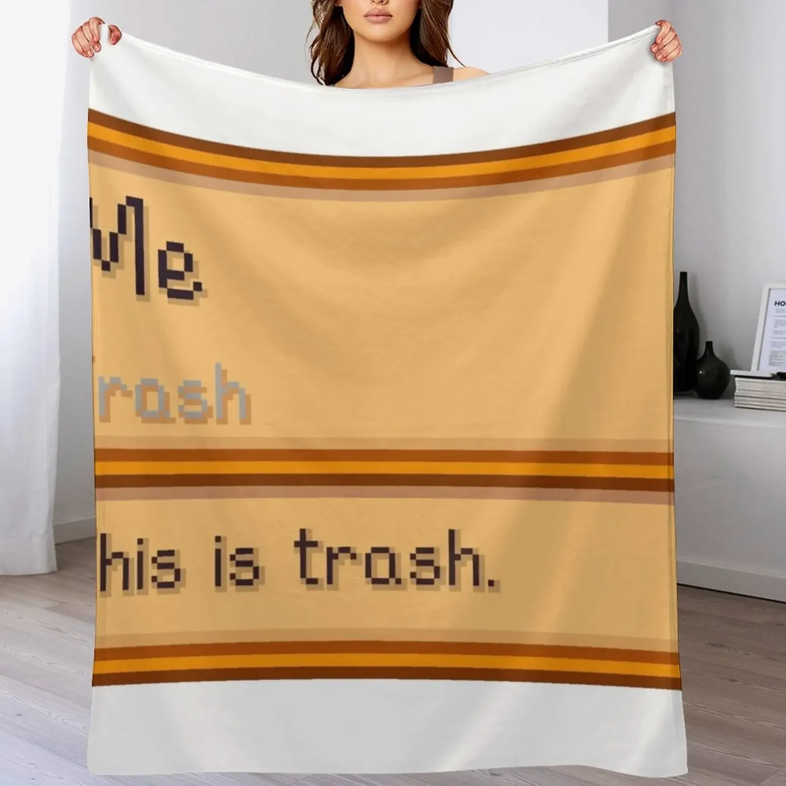 

Stardew Valley Trash item but its you! D: Throw Blanket Large for babies Beautifuls Plush Blankets