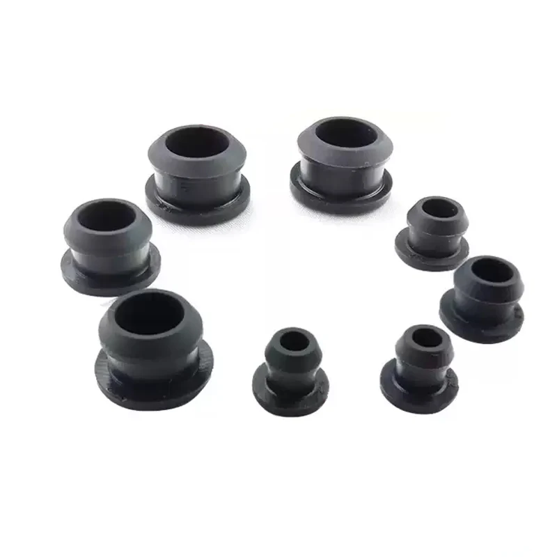 1PCS 2.5mm~50.6mm Snap on Silicone Plugs High Temp Rubber Hole Caps Blanking End Seal Stopper Black
