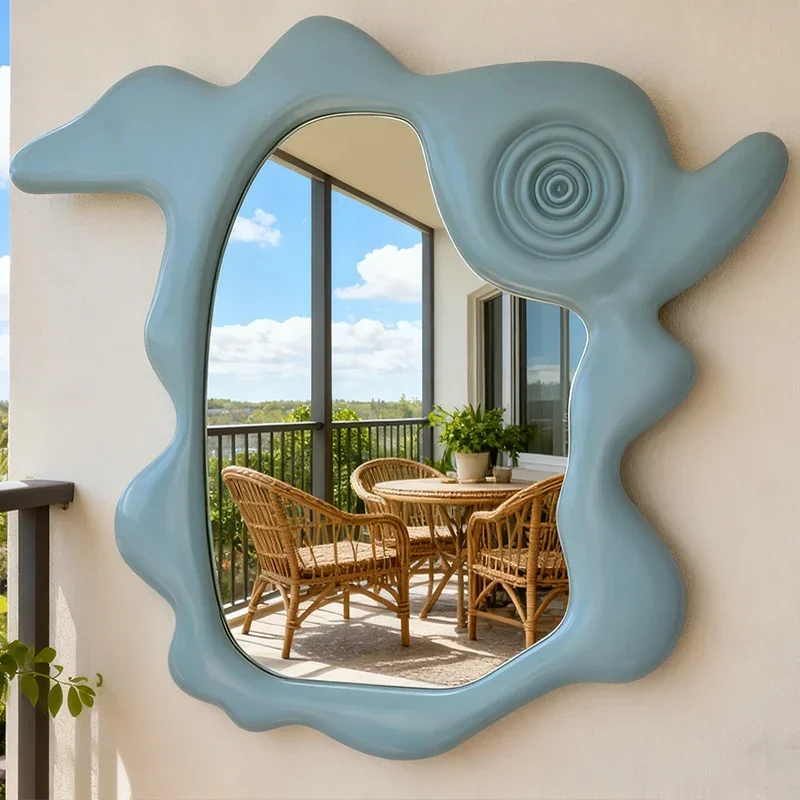 Living Room Hanging Stylish Mirror Espejo Decorativo Modern Decoration Special-shaped French Style Mirror Decoration Mirrors