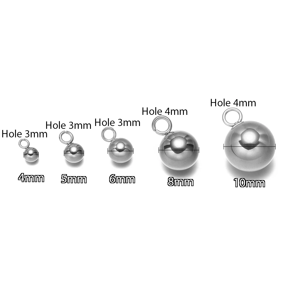 20 Stück Edelstahl-Massivperlen Doppelringe Kugelverbinder DIY Schmuck Halsketten Anhänger Ohrringe Armbänder Zubehör – Detail 4