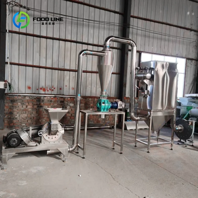Industrial Cyclone Cassava Processing Mill Grinder Spice Pulverizer Machine With Dust Removal Device