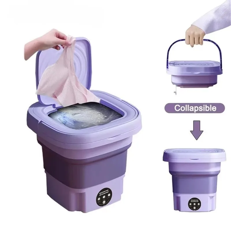 Portable small washing machine Home automatic washing machine Close-fitting clothes cleaning machine Foldable washing machine