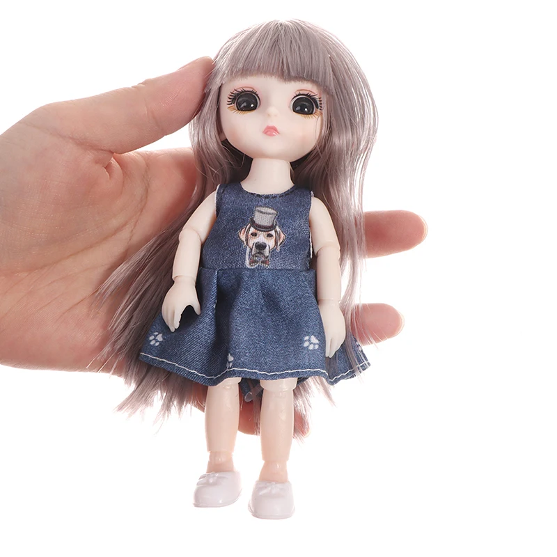 17Cm Leuke Mini Doll 13 Beweegbare Gezamenlijke Dress Up Prinses Pop Met 3D Grote Ogen Diy Speelgoed Pop Met kleding 1/12 Mode Pop