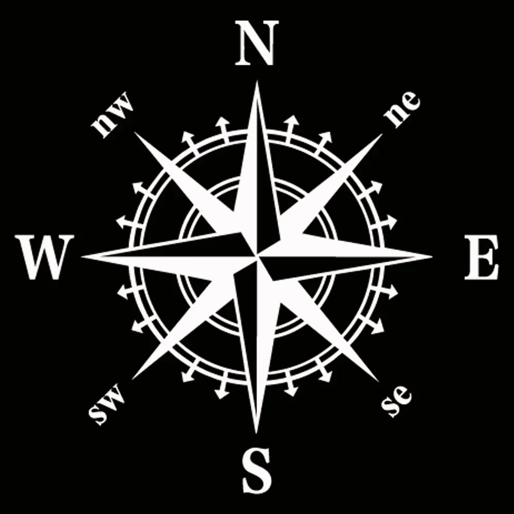 Car Sticker Various NSWE Compass Funny Vinyl Sticker on Car Art Design Navigate Car Styling Accessories