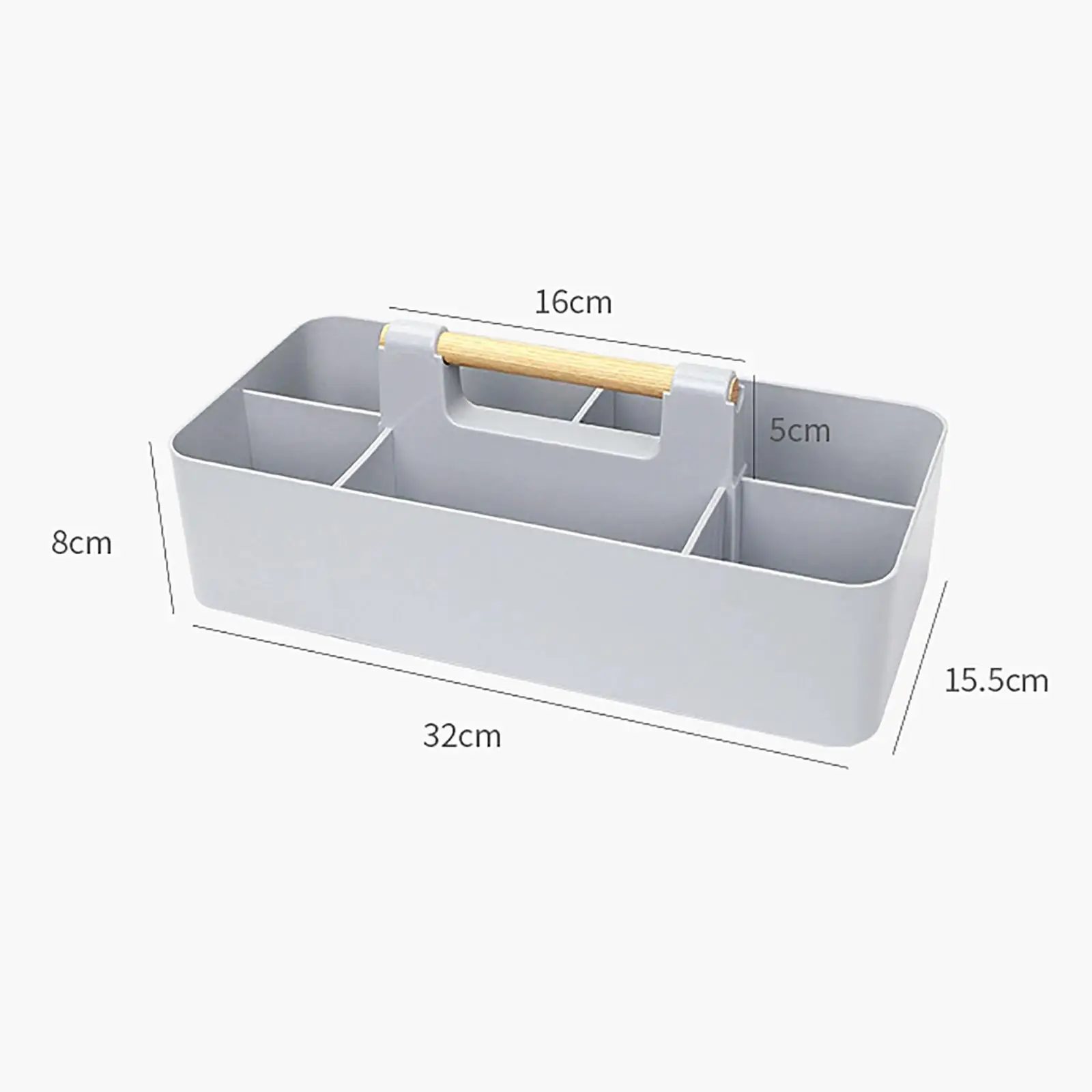1Pcs Storage Box W/ Handle Holder Multi Grid PP for Pencil Laundry Cabinets