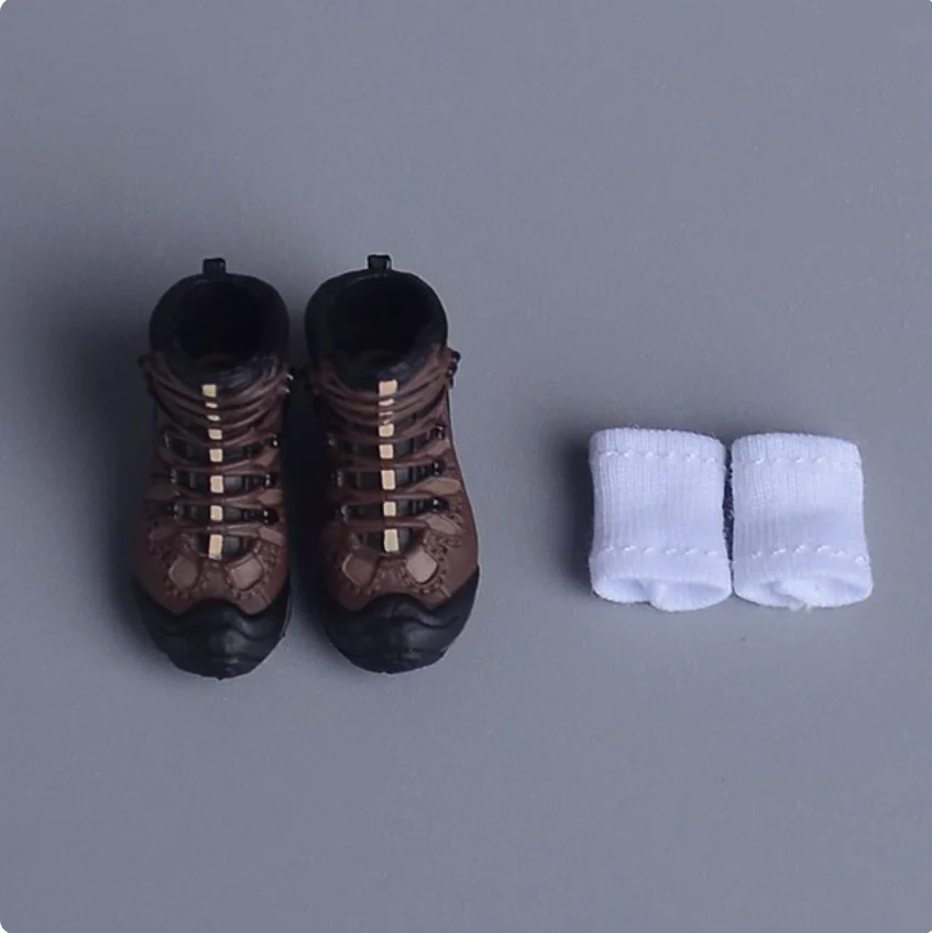 1/12 Male Female Soldier Climbing Shoes Outdoor Hiking Boots Model Toy Accessories For 6\'\' Action Figure Body In Stock