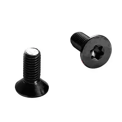 100pcs M2.5x4mm-10mm Carbon Steel Countersunk Head Screw Six Stars Flat Bolts Plum Mechanical Screws Black