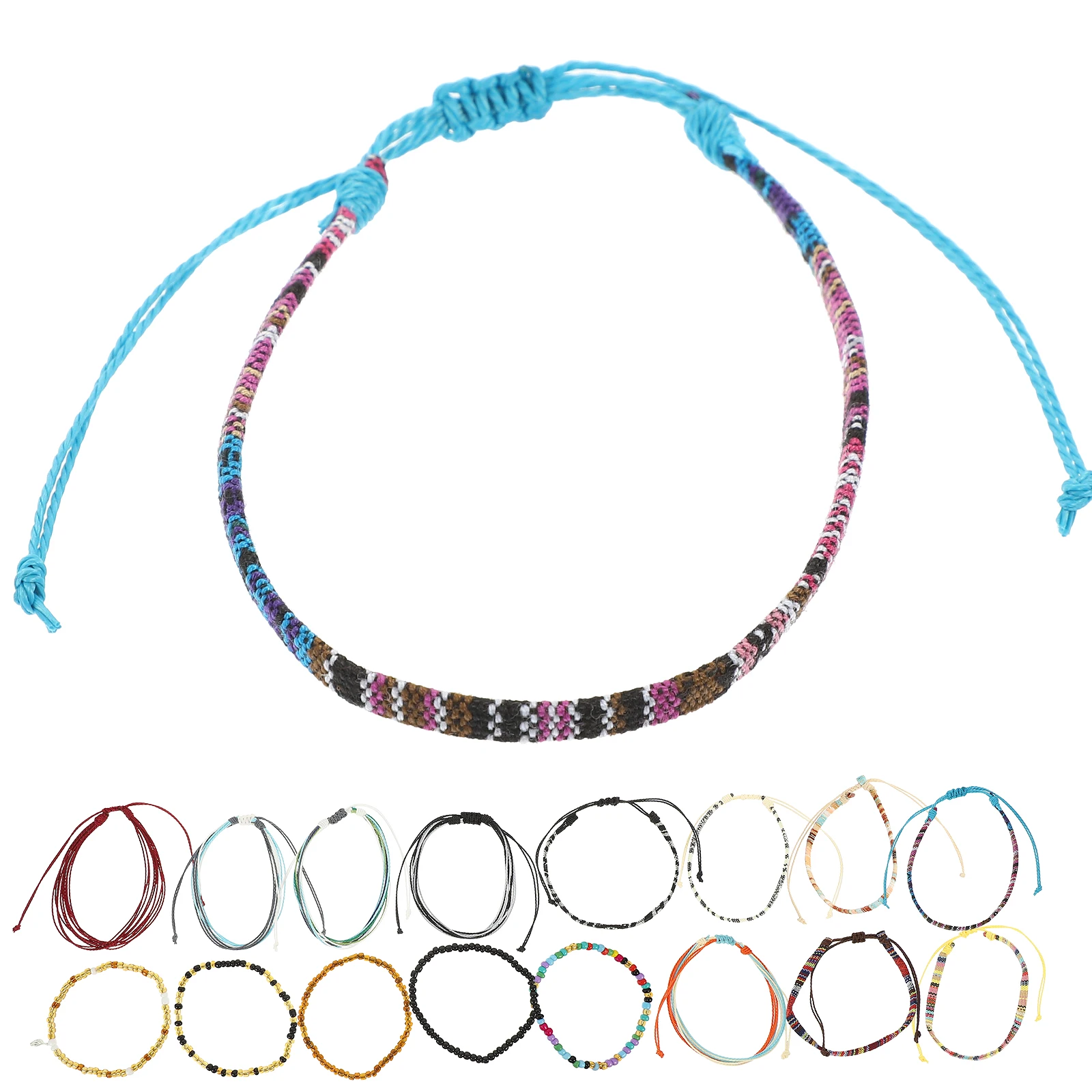 

18pcs Bohemian Style Anklet Set Colorful Beaded Foot Chain Jewelry for Women Beach Party Bracelets Summer Holiday Gifts