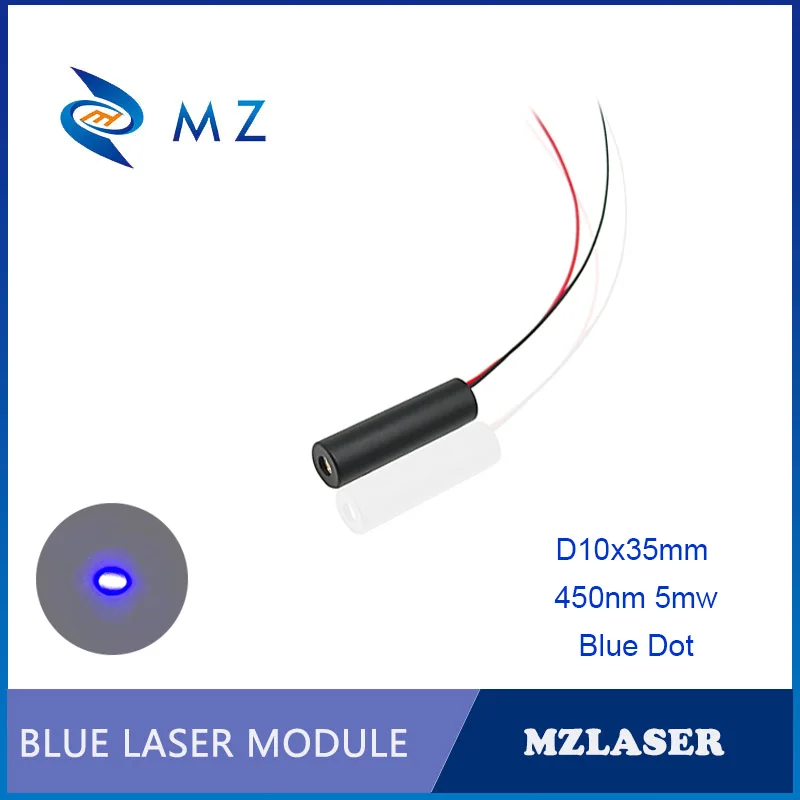 

Hot Selling Compact D10x35mm 450nm 5mw Blue Dot Laser Diode Module Industrial Grade