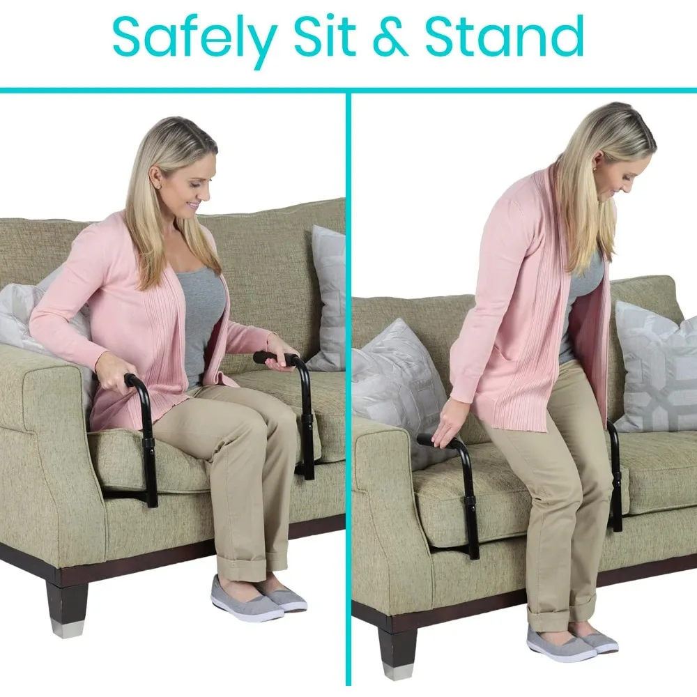 Adjustable Standing Aid Rail for Couch and Chair - Portable Mobility Handle for Elderly and Disabled - Safety Grab Bar