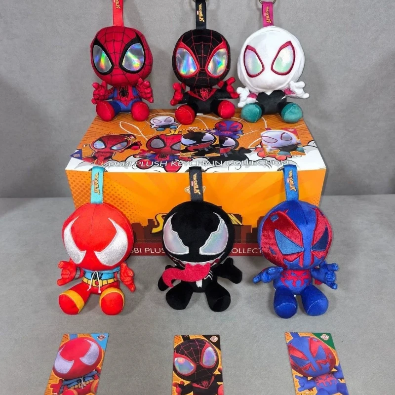 Marvel Spider-Man Mystery Cosbi Plush Keychain Blind Box Venom Gwen Miles Morales Stuffed Doll Bag Pendant Fans Surprise Gift - view 6