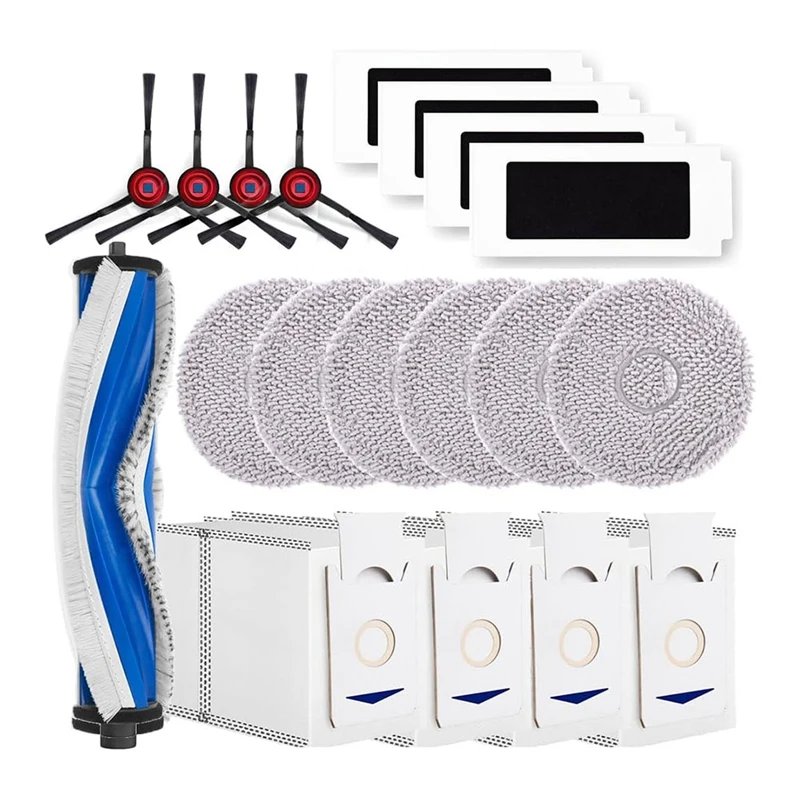 Accessories for T30 Pro Omni / T30 Omni Robot Vacuum Cleaner, Main Brush, Dust Bags,Cloths, Filters-DTB1